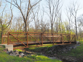 This is a small footbridge which is on the trail/