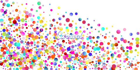 Carnival Confetti Explosion Vector Background. Birthday, New Year, Christmas Party Confetti Rain