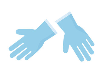 Safety hand gloves icon, protective ppe wear isolated on white background. Vector illustration