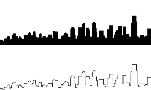 Ciudad o edificios estilo l&iacute;neas
