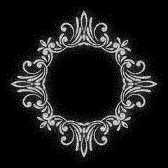 Retro shiny frame or border. Vector illustration.