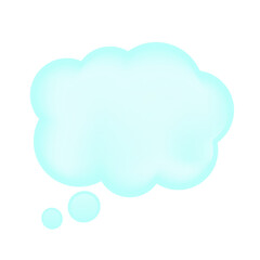 Thought Balloon Sign Emoji Icon Illustration. Think Cloud Vector Symbol Emoticon Design Symbol Vector.