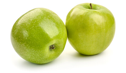 Granny smith apples, isolated on white background. High resolution image