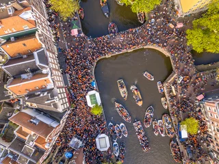 Rolgordijnen Boat parade Kings day © creativenature.nl