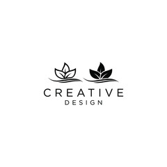 Leaf logo design vector