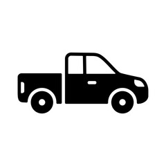 Pickup car flat vector glyph icon isolated © nasik