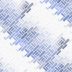 Bright abstract dynamic seamless pattern of shapes