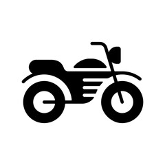 Motorcycle flat vector glyph icon design isolated