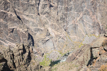 Gunnison River deep in the canyon, Black Canyon of the Gunnison National Park in Colorado, USA