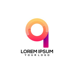 Letter A Logo Colorful Illustration Vector Design
