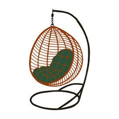 Hanging chair. Vector stock illustration eps10. 