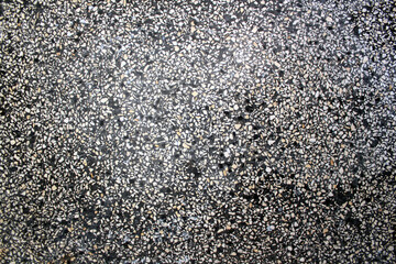 texture of a black and white speckled terrazzo floor