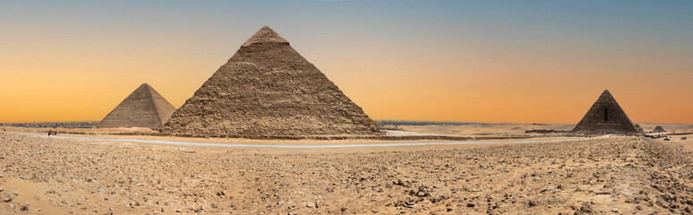 Obraz na płótnie Canvas Great Pyramids of Giza, UNESCO World Heritage site, Egypt..
