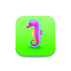 Fototapeta premium Sea Horse Seafood Logo Vector Symbol Icon Design Style