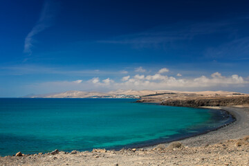 Krajobraz morski, relaks i wypoczynek na wyspach kanaryjskich, Fuerteventura  © anettastar