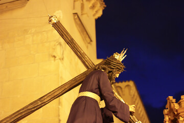 Christ in procession of Holy Week in Elche, Spain