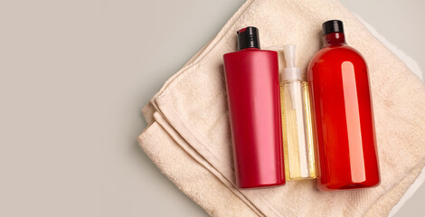 Kit of shampoo, conditioner and cleansing oil