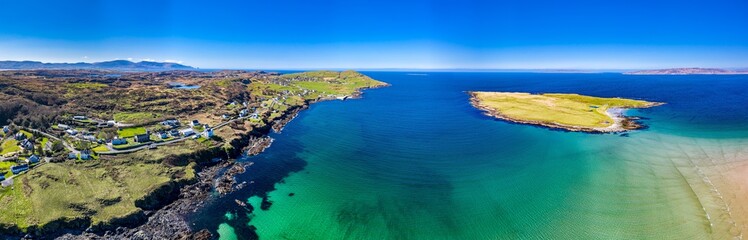 Obraz premium Aerial view of Dunmore Head by Portnoo in County Donegal, Ireland.