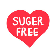 sugar free color vector logo or label