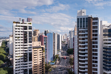 Fototapeta na wymiar Aerial view of Curitiba city, Paraná, Brazil. 