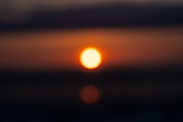 orange sun out of focus
