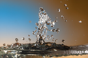 Obraz na płótnie Canvas Water drop photography