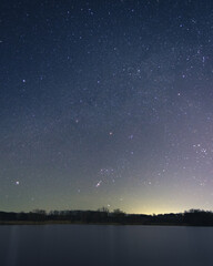 Fototapeta na wymiar night sky over the river
