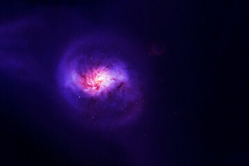 Fototapeta na wymiar Beautiful colored galaxy. Blue space with stars. Elements of this image were furnished by NASA.