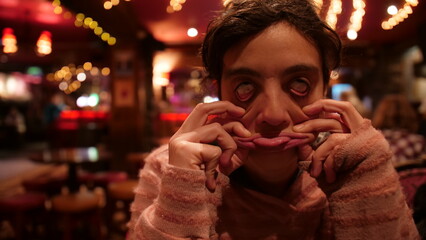 Young woman making a funny face