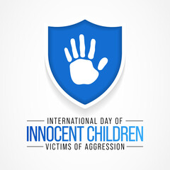 Vector illustration on the theme of International day of Innocent Children victims of aggression observed every year on June 4th across the globe.