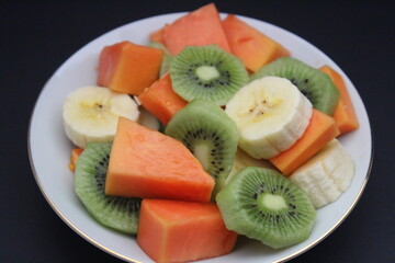 Plato de frutas saludable