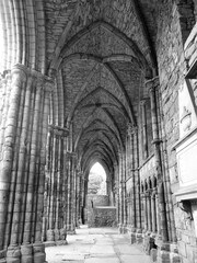 Stone arches in Holyrood Abbey, Edinburgh 