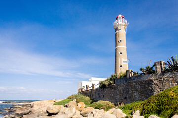 Fototapeta na wymiar lighthouse on the coast, Jose Ignacio, Uruguay