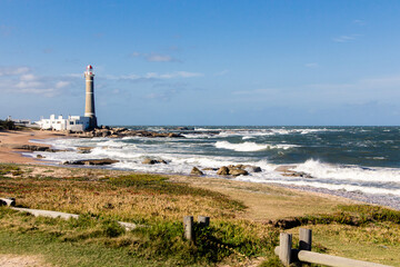 lighthouse on the coast, Jose Ignacio, Uruguay