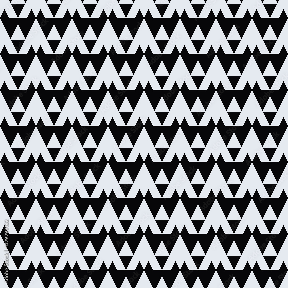 Poster Black triangles abstract pattern. Vector.