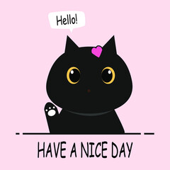 cat with a heart