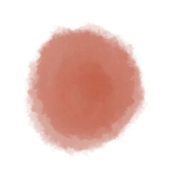 Abstract watercolor brown texture with a spot isolated on a white background for banner design. Hand-painted contemporary art.