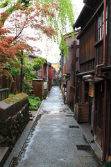 Old streets in Kanazawa, Japan