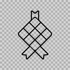 illustration of steamed diamond shaped rice. Islamic icons can be used for the month of Ramadan, Eid and Eid Al-Adha. for logo, website and poster designs. vector