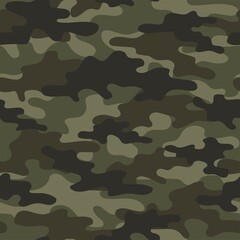 Fototapeta premium green Abstract seamless military camo texture for print. Forest background. Vector