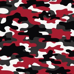 military red camouflage. vector seamless print. army camouflage for clothing or printing