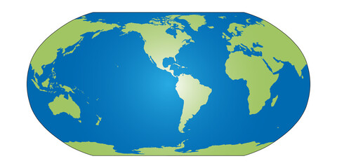 World map silhouette in Robinson projection