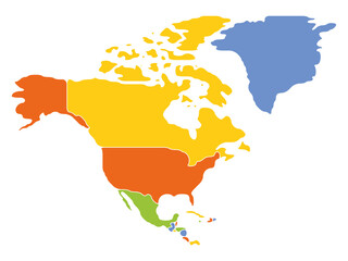 Smooth map of North America continent