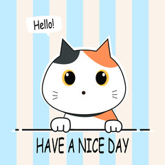 card with cat