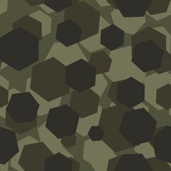 print camouflage green hexagon. seamless pattern, abstraction. for print or banner or fabric