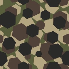 green print camouflage hexagon. seamless pattern, abstraction. for print or banner or fabric