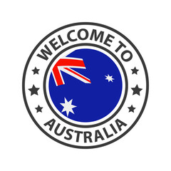 Welcome to Australia. Collection of icons welcome to.