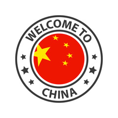 Welcome to China. Collection of icons welcome to.
