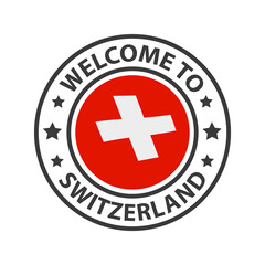 Obraz premium Welcome to Switzerland. Collection of icons welcome to.
