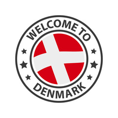 Obraz premium Welcome to Denmark. Collection of icons welcome to.